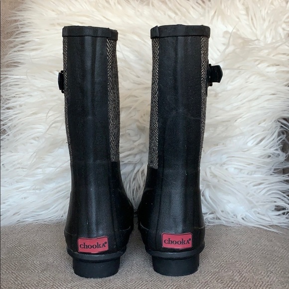 chooka herringbone rain boots
